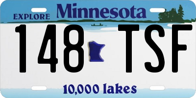 MN license plate 148TSF
