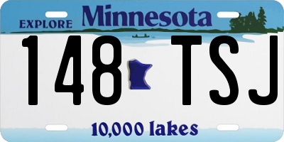 MN license plate 148TSJ