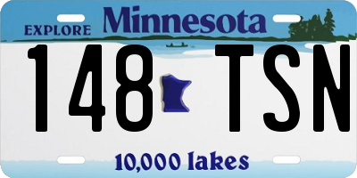 MN license plate 148TSN