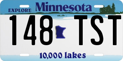 MN license plate 148TST