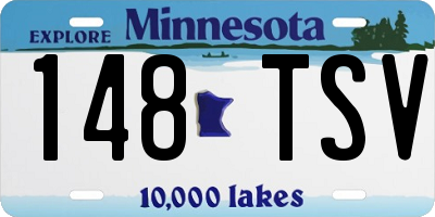 MN license plate 148TSV
