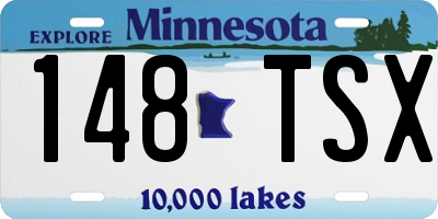 MN license plate 148TSX