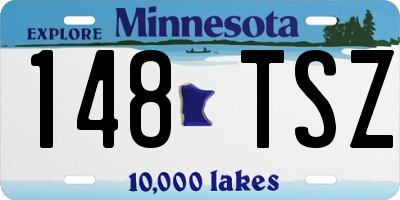 MN license plate 148TSZ