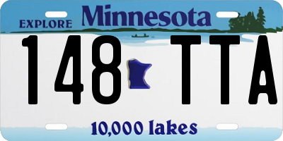 MN license plate 148TTA