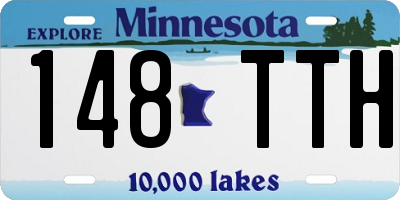 MN license plate 148TTH
