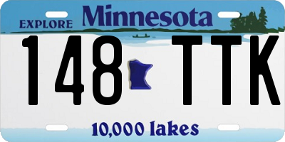 MN license plate 148TTK