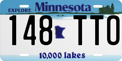 MN license plate 148TTO