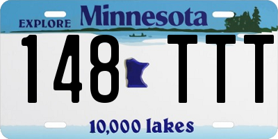 MN license plate 148TTT