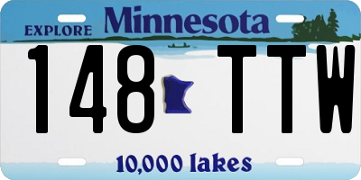 MN license plate 148TTW