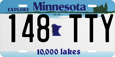 MN license plate 148TTY