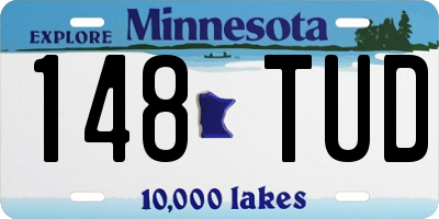 MN license plate 148TUD