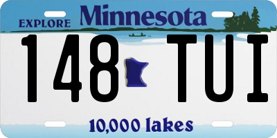 MN license plate 148TUI