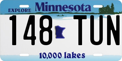 MN license plate 148TUN