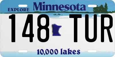 MN license plate 148TUR