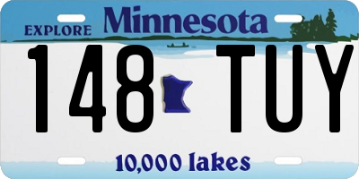 MN license plate 148TUY