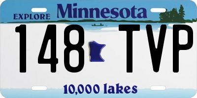 MN license plate 148TVP