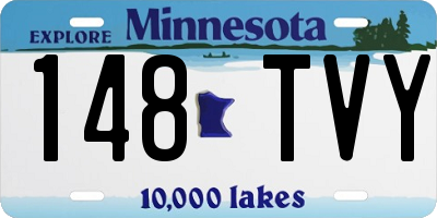 MN license plate 148TVY