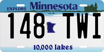 MN license plate 148TWI
