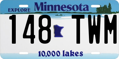 MN license plate 148TWM