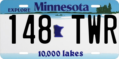 MN license plate 148TWR
