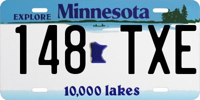 MN license plate 148TXE