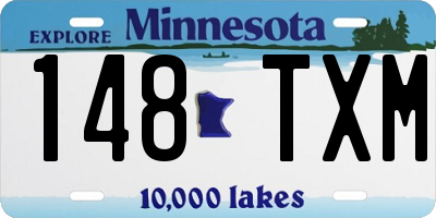 MN license plate 148TXM