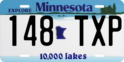 MN license plate 148TXP