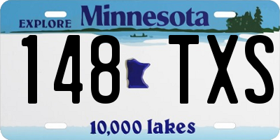 MN license plate 148TXS