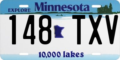 MN license plate 148TXV