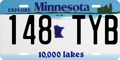 MN license plate 148TYB