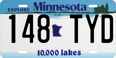 MN license plate 148TYD
