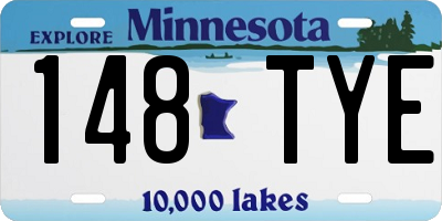 MN license plate 148TYE