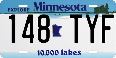 MN license plate 148TYF