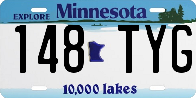 MN license plate 148TYG