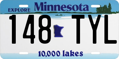MN license plate 148TYL