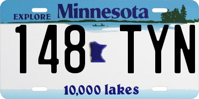 MN license plate 148TYN