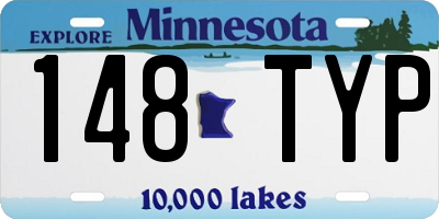 MN license plate 148TYP