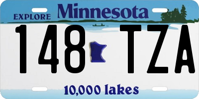 MN license plate 148TZA