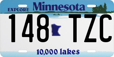 MN license plate 148TZC