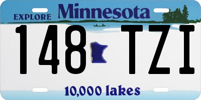MN license plate 148TZI