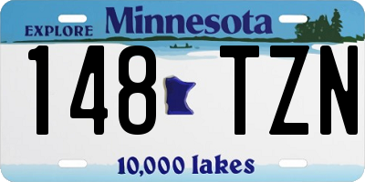 MN license plate 148TZN