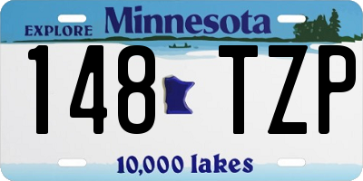 MN license plate 148TZP