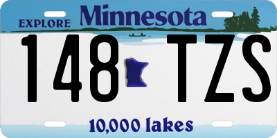 MN license plate 148TZS