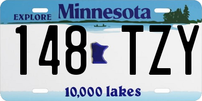 MN license plate 148TZY