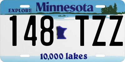 MN license plate 148TZZ