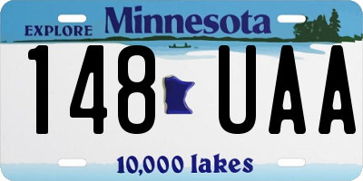 MN license plate 148UAA
