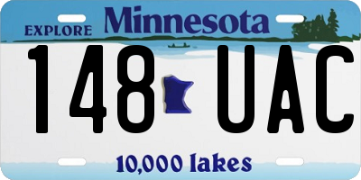 MN license plate 148UAC
