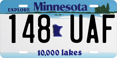 MN license plate 148UAF