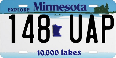 MN license plate 148UAP