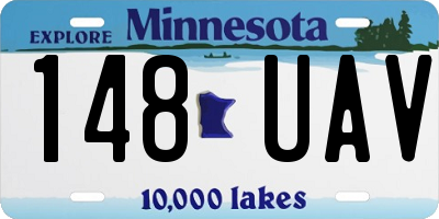 MN license plate 148UAV